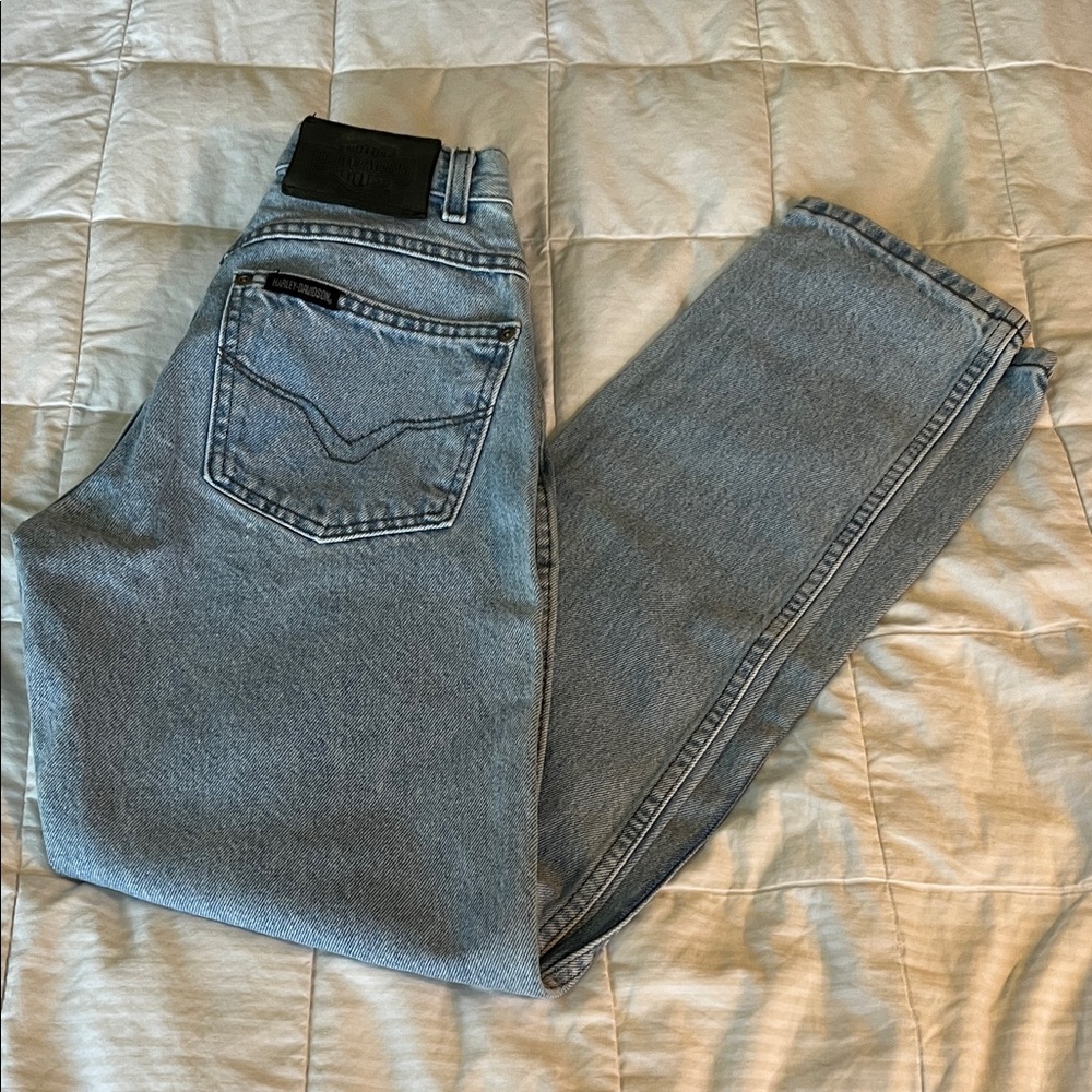 Harley Davidson Light Blue Wash Classic Blue Jeans 2